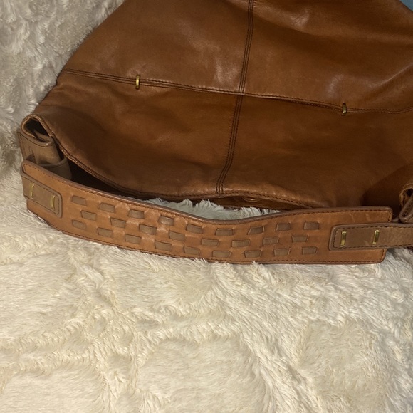 KOOBA  Large Brown Leather Tote bag with wide woven strap handle - Picture 6 of 16